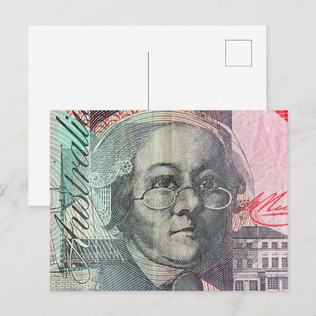 Cartão Postal Dinheiro australiano (Frente/Verso)