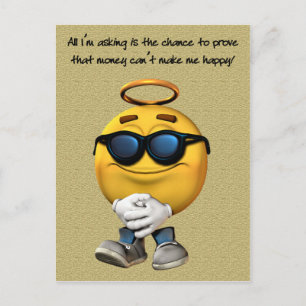 Cartão Postal Dinheiro não pode me fazer feliz