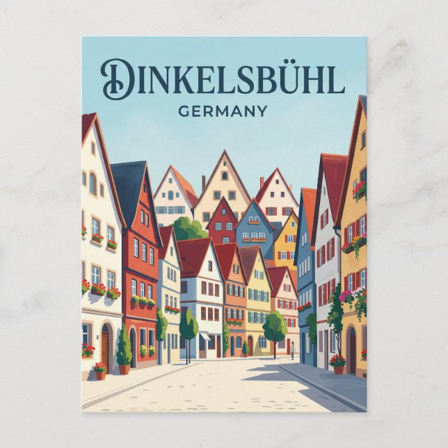 Cartão Postal Dinkelsbühl Alemanha (Frente)