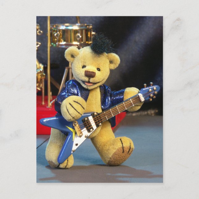 Cartão Postal Dinky Bears Guitarist (Frente)
