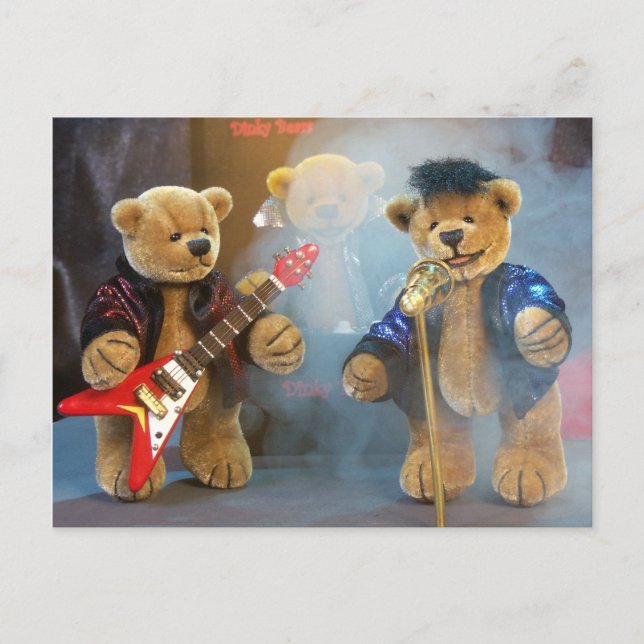 Cartão Postal Dinky Bears Rockband (Frente)