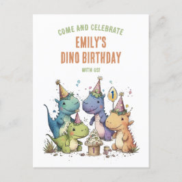 Cartão Postal Dino Birthday Bash