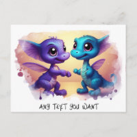 *~* Dino Dance AP48 PHOTO Convidar Cartão-Postal d