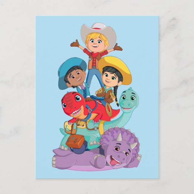 Cartão Postal Dino Ranch Friends (Frente)