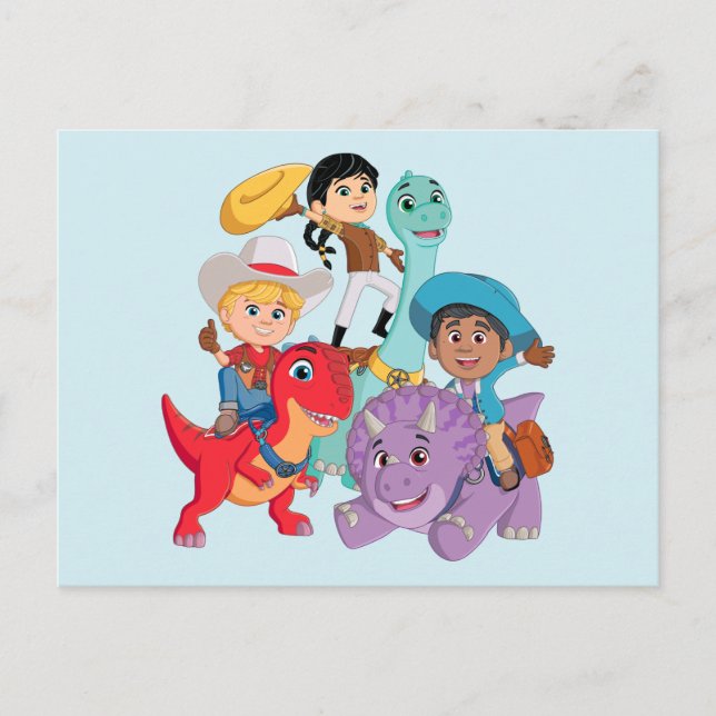 Cartão Postal Dino Ranch Yee Haw! (Frente)