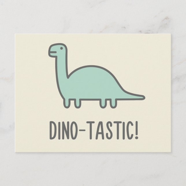Cartão Postal Dino-Tástico (Frente)