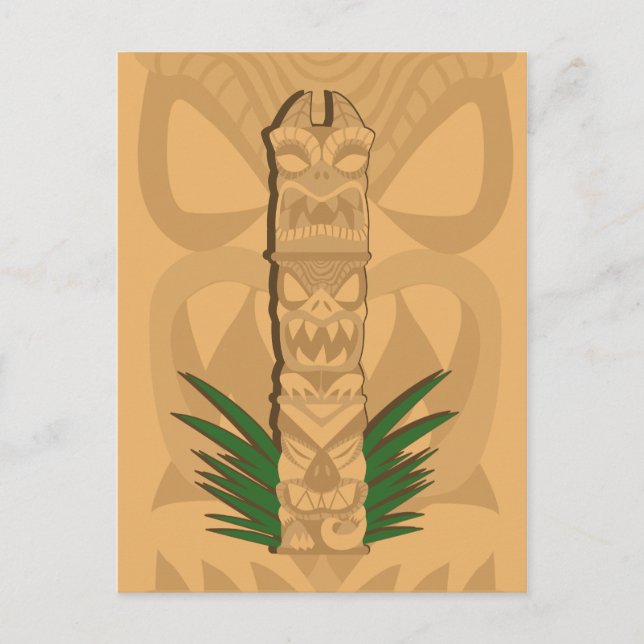 Cartão Postal Dinossaur Tiki Totem (Frente)