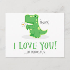 Cartão Postal Dinossauro Adorador