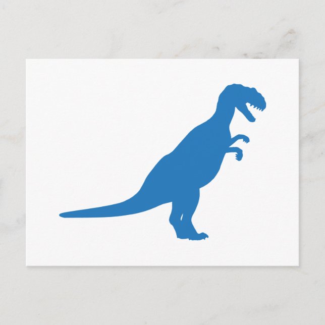 Cartão Postal Dinossauro Azul (Frente)
