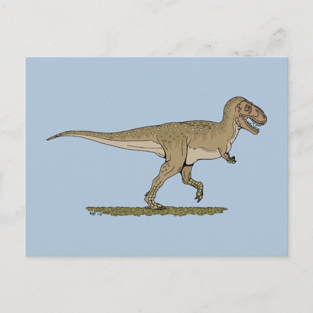 Cartão Postal Dinossauro Cretáceo Tyrannosaurus rex (Frente)