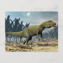 Cartão Postal Dinossauro do Allosaurus - 3D rendem