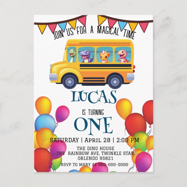 Cartão Postal Dinossauro Engraçado De Volta Ao Aniversário Do Ôn (Frente)