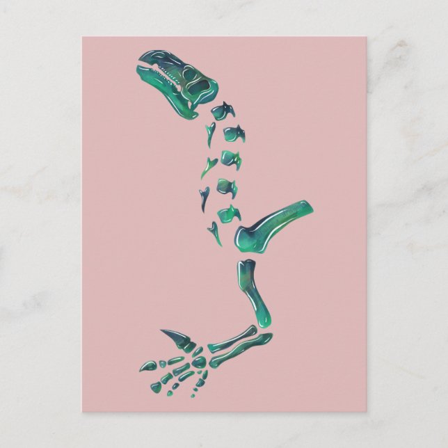 Cartão Postal Dinossauro Iguanodonte Opala (Frente)