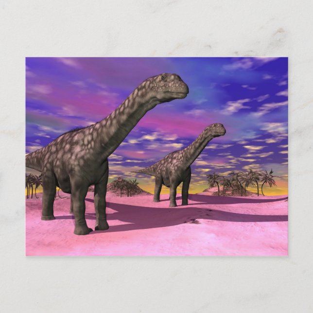 Cartão Postal Dinossauros argentinos - renderização 3D (Frente)