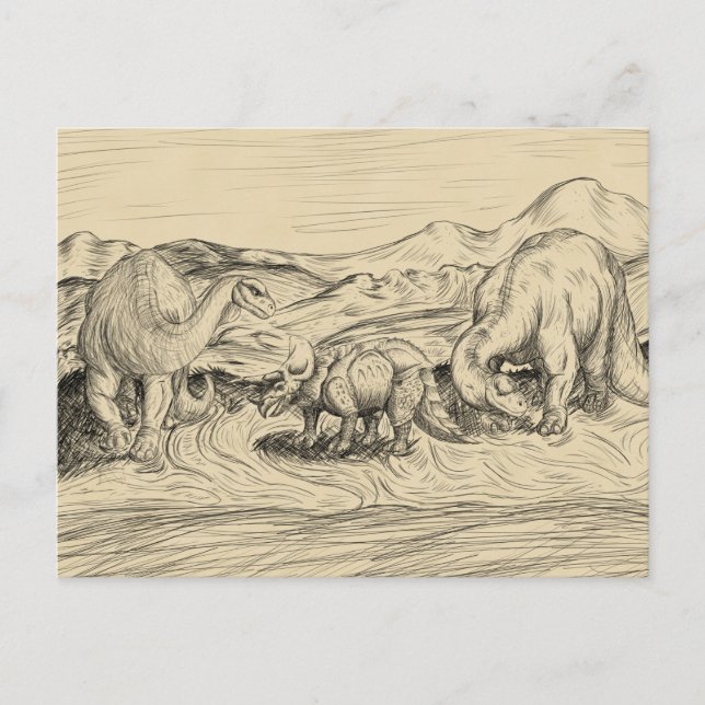 Cartão Postal Dinossauros Clássicos (Frente)