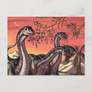 Cartão Postal Dinossauros em Dusk