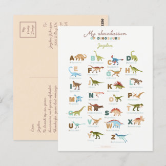 Cartão Postal Dinossauros (Inglês)