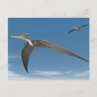 Cartão Postal Dinossauros Pteranodon voando - renderização 3D
