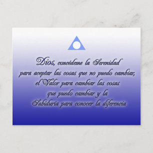 Cartão Postal Dios concedeme la Serenidad