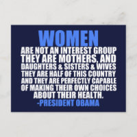 Direitos da Mulher Procura Escolha Obama Citação