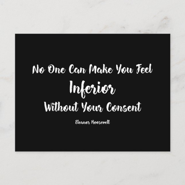 Cartão Postal Direitos das mulheres | Sentimento Inferior Eleano (Frente)