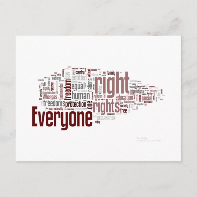 Cartão Postal Direitos do Homem (Frente)
