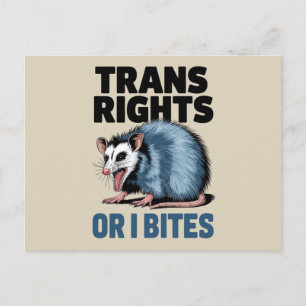 Cartão Postal Direitos Trans Ou I Morde Orgulho Lgbtq Engraçado