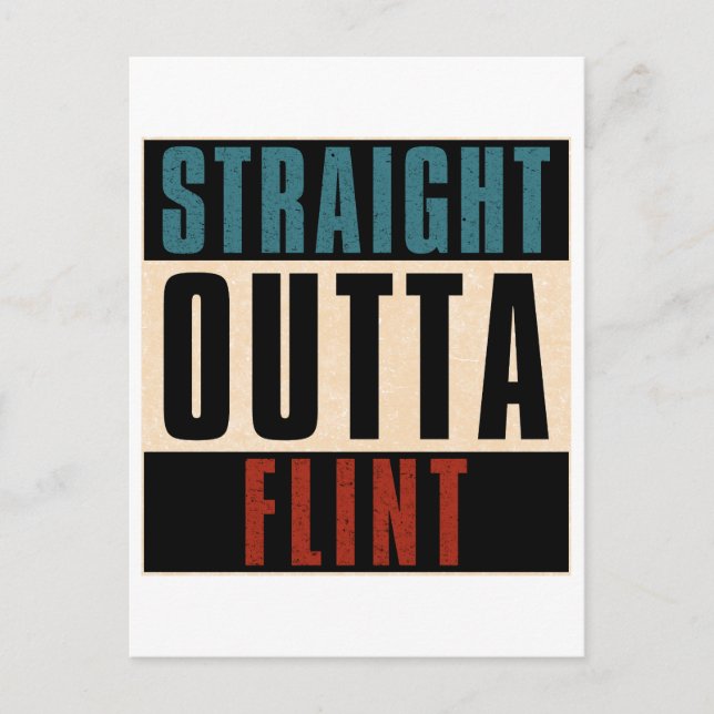 Cartão Postal Direto de Flint Michigan MI (Frente)