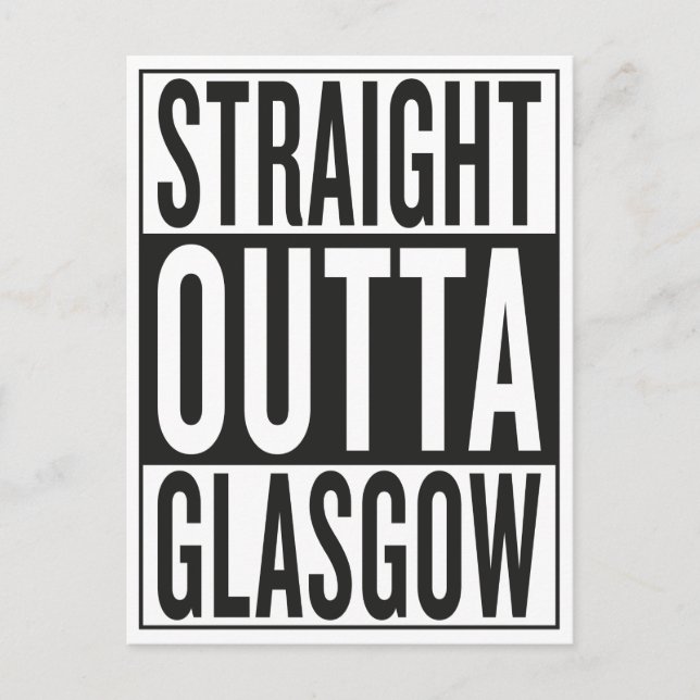 Cartão Postal Direto de Glasgow (Frente)
