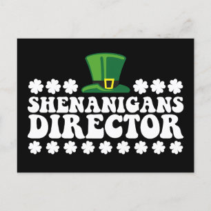 Cartão Postal Diretor de Shenanigans Groovy Dia de São Patrício