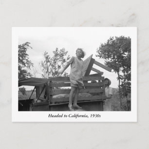 Cartão Postal Dirigido à Califórnia, nos anos 30
