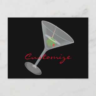 Cartão Postal Dirty Olive Martini Thunder_Cove