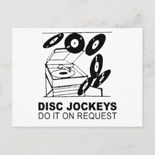 Cartão Postal disc jockeys fazem isso a pedido