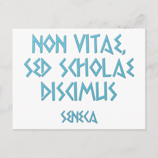 Cartão Postal Discimus Seneca de colégios não vitalícios