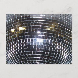 Cartão Postal Disco Ball Retro 70s Dance Music