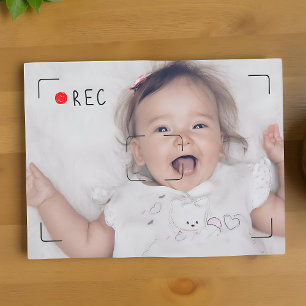 Cartão Postal Disco Engraçado Ponto Vermelho Foto Personalizada