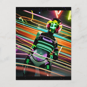 Cartão Postal Disco Espacial Zumbi
