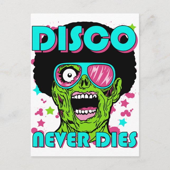 Cartão Postal Disco Never Dies (Frente)