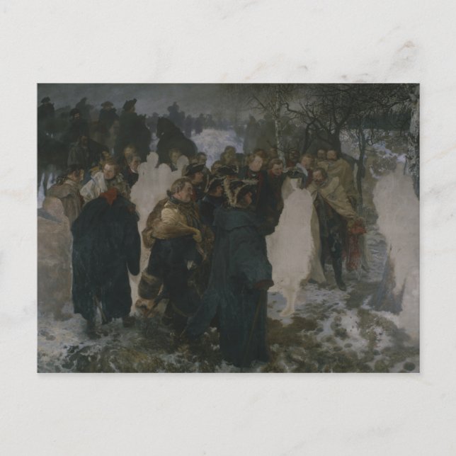 Cartão Postal Discurso antes da Batalha de Leuthen, 1858 (Frente)