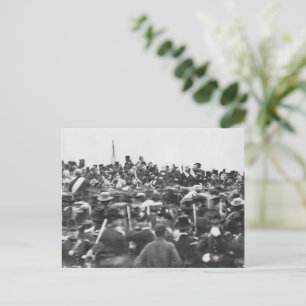 Cartão Postal Discurso de Gettysburg de Abe Lincoln: Fim da Guer