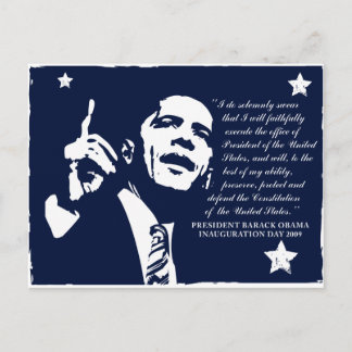 Cartão Postal Discurso Inaugural de Obama