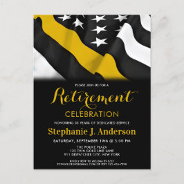 Cartão Postal Dispatcher Thin Dourado Line American Flag Retirem