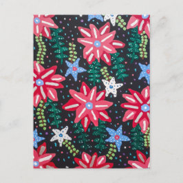 Cartão Postal Disposição Floral a Negrito