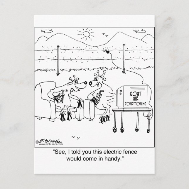 Cartão Postal Disse que a cerca elétrica seria útil (Frente)