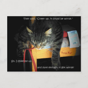 Cartão Postal Disseram-me para me animar...