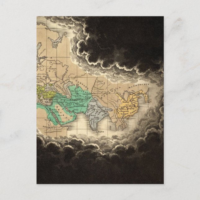 Cartão Postal Dissolução do Império de Charlemagne 912 AD (Frente)