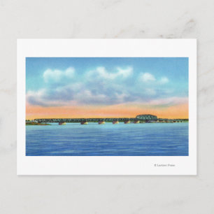 Cartão Postal Distant Lake View of the New Bridge