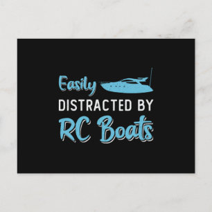 Cartão Postal Distraído Facilmente Pela RC Boats Model Funny RC