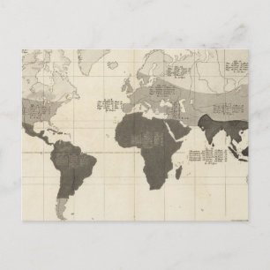 Cartão Postal Distribuição geográfica da vegetação
