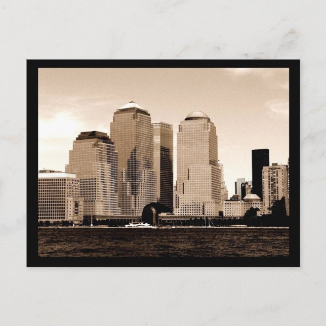 Cartão Postal Distrito financeiro NYC (Frente)